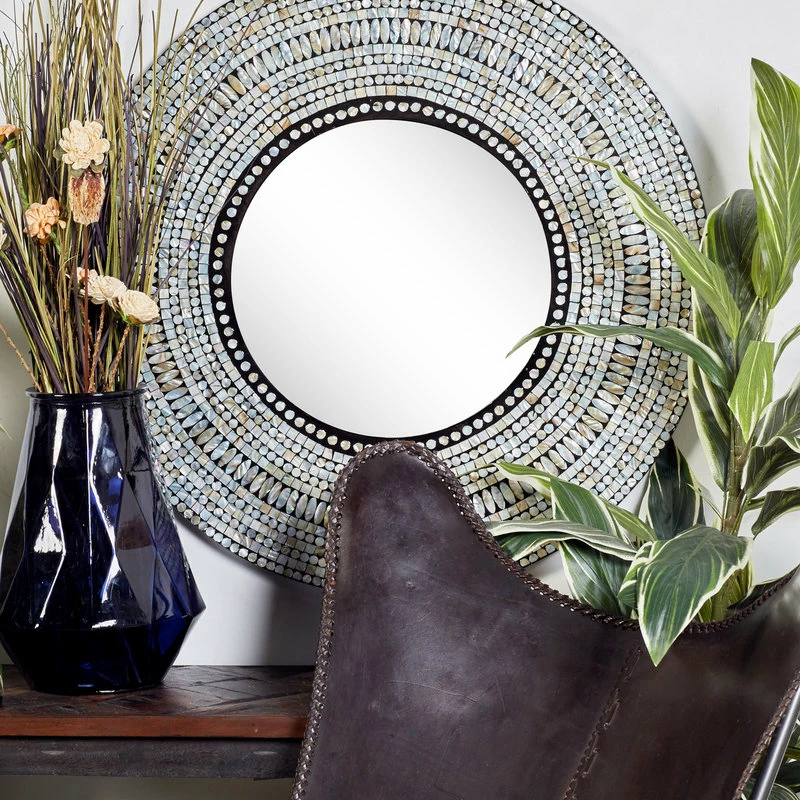 Brand new π₯° Brimfield & May Coastal Multi Colored Wood Wall Mirror 49074 π - Image 4