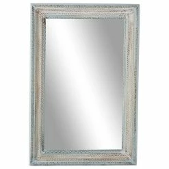 Top 10 😉 Brimfield & May Farmhouse White Wood Wall Mirror 22336 🔥