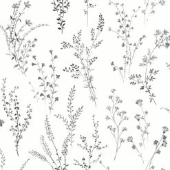 Best reviews of 😍 York Wallcoverings FH4026 Wildflower Sprigs Wallpaper Black White 🛒