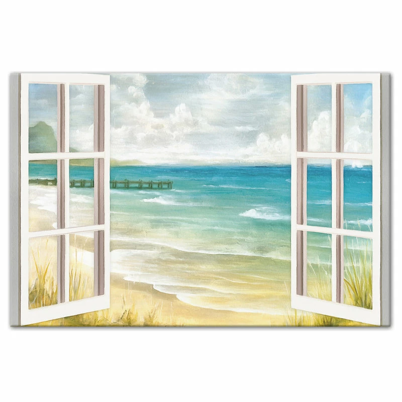 Best Pirce ๐ DDCG Open Windows To Beach Paradise 32x48 Canvas Wall Art ๐คฉ