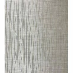 Deals 🥰 Portofino Flocked Gray Off White Wallpaper Textured Flocking Velvet Wave Lines, 27 Inc X 3 ⭐