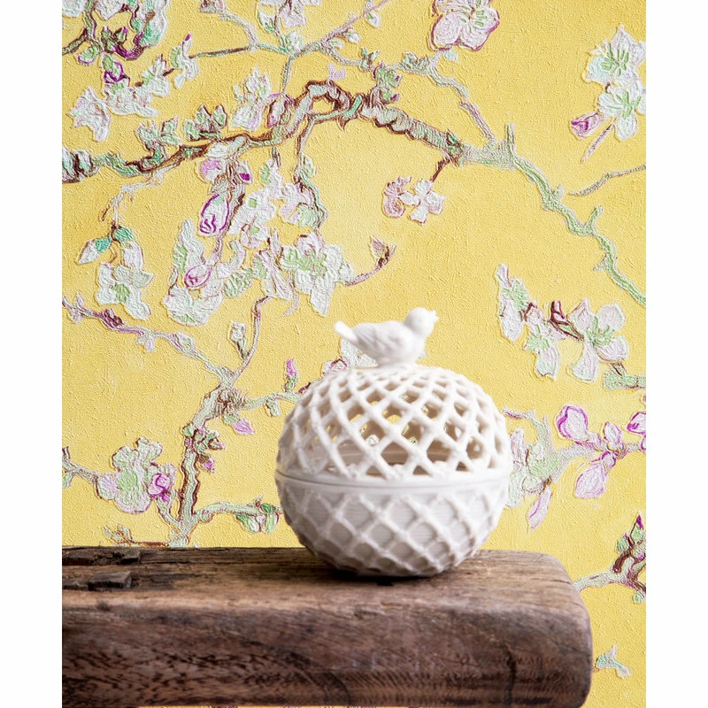Budget โค๏ธ Walls Republic Blossoming Almond Trees Wallpaper, Yellow, Double Roll ๐งจ - Image 3