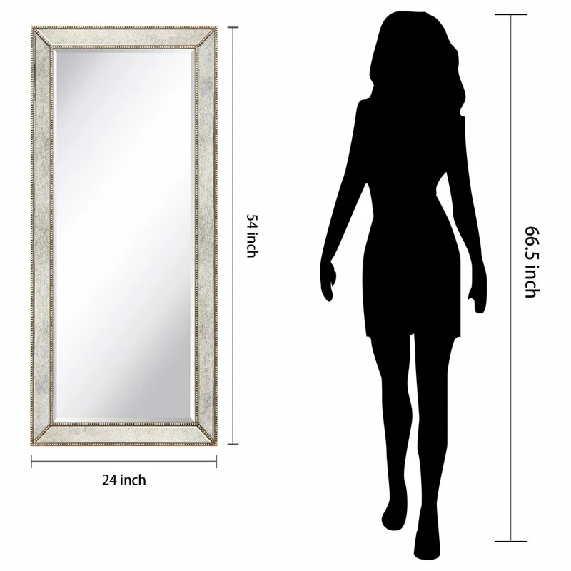 Best reviews of 🥰 Empire Art Direct Champagne Beveled Antique Wall Mirror, 1" Beveled Center, Wood Frame, 24"x54" ✨ - Image 8