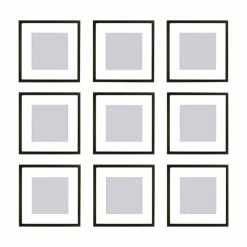 Budget 😍 Nielsen Bainbridge Group Gallery Perfect 9-Piece Square Frame Set, Black 👏