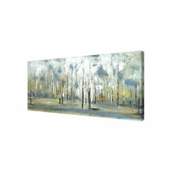 Promo 🛒 ArtMaison Canada 24"x48" Sky Branches Abstract Canvas Wall Art Print Green Teal Multy, 24"x48" 🤩