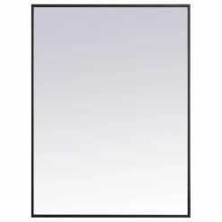 Best deal ❤️ Elegant Furniture & Lighting Metal Frame Rectangle Mirror 27", Black 🧨