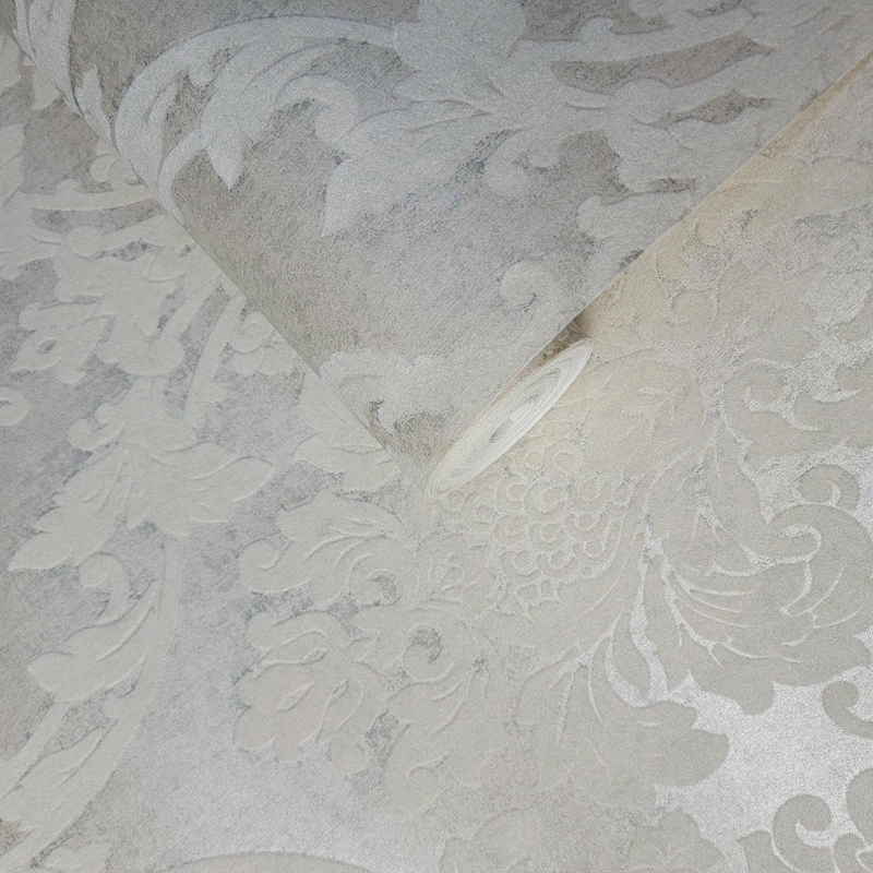 Best reviews of 🔥 Portofino Wallpaper Flocking Taupe Tan Off White Flocked Damask Velvet, 21 Inc X 33 Ft Rol ⭐ - Image 9