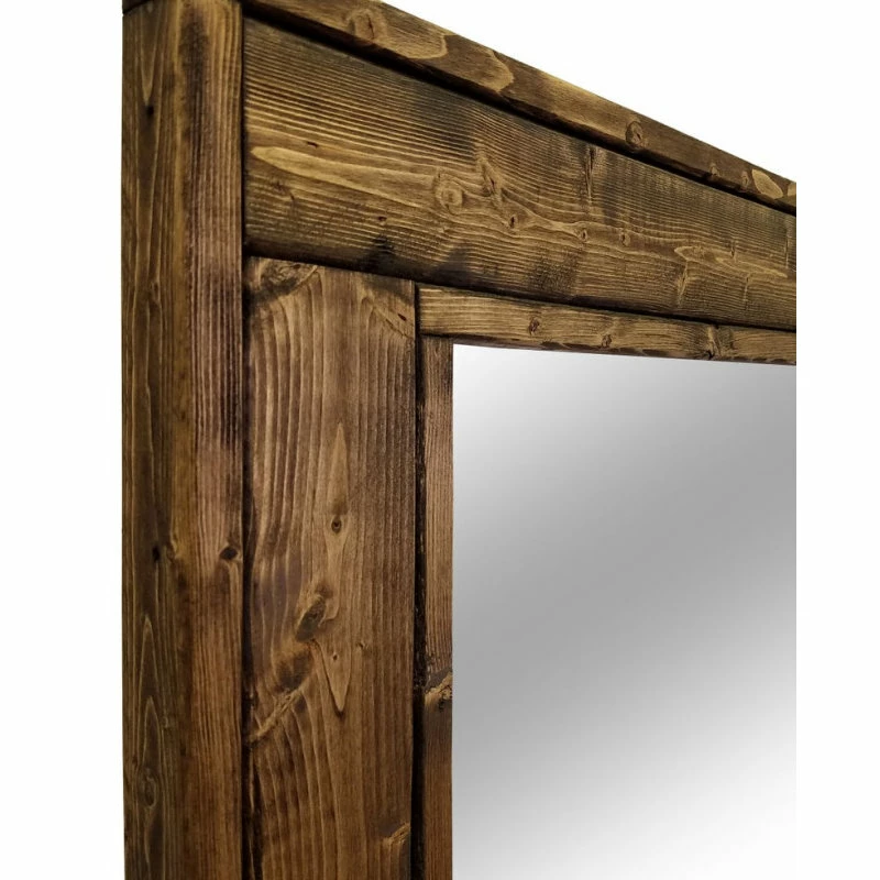 Best reviews of 🔔 Renewed Decor And Storage Herringbone Stained Vanity Mirror, Jacobean, 24"x30", Vertical 😉 - Image 3