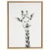 Outlet ✔️ Uniek Giraffe Portrait Black And White Framed Canvas Wall Art 🔔