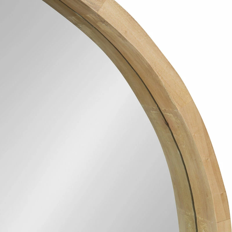 Wholesale ✔️ Uniek Inc. Hutton Round Decorative Wood Framed Wall Mirror, Natural, 30 Diameter 🌟 - Image 4