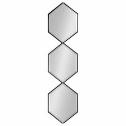 Best Pirce 😍 Uniek Roycen Metal Accent Wall Mirror, Black 10x42 😍