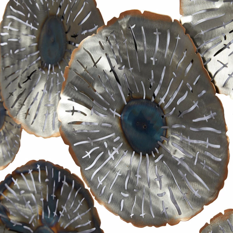 Cheapest 🎉 Brimfield & May Silver Metal Contemporary Floral Wall Decor 46" X 3" X 28" 👏 - Image 5