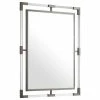 Best Pirce 😍 Meridian Furniture Ghost Mirror, Acrylic/Brushed Silver, Rectangular 😍