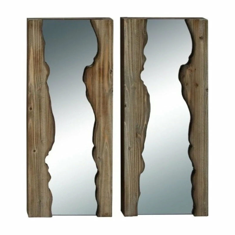 Wholesale 🔥 Brimfield & May Contemporary Brown Wood Wall Mirror 47936 ⭐