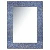 Top 10 ⌛ DecorShore ™ DecorShore 24"x18" Mosaic Glass Tile Frame Mirror, Sapphire 🔥