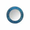 Hot Sale 🔥 DecorShore ™ Decorative Round Framed Wall Mirror Glass Mosaic, 24", Ocean Blue 🔔