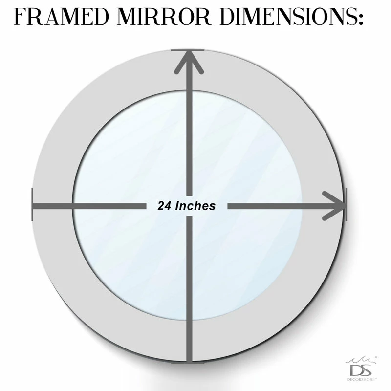 Hot Sale ๐ฅ DecorShore ™ Decorative Round Framed Wall Mirror Glass Mosaic, 24", Ocean Blue ๐ - Image 6