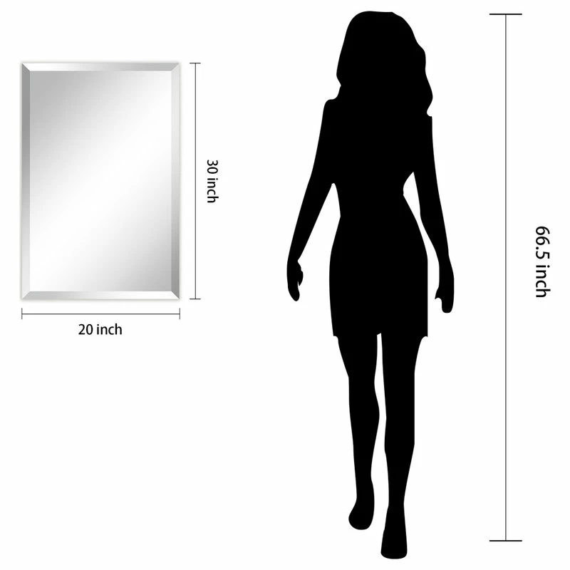 Promo ๐ Empire Art Direct Frameless Beveled Prism Rectangle Wall Mirror, 1" Beveled Edge, 30"x20" ๐ - Image 8