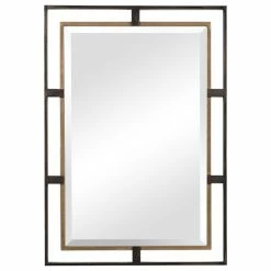 Best Pirce ❤️ Uttermost Carrizo Gold And Bronze Rectangle Mirror 🔔
