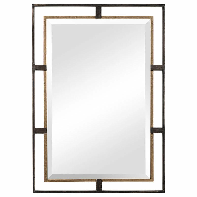 Best Pirce ❤️ Uttermost Carrizo Gold And Bronze Rectangle Mirror 🔔