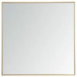 Cheapest ⌛ Elegant Furniture & Lighting Elegant Decor Eternity 36" Square Contemporary Metal Frame Mirror In Brass 🔔