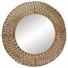 Deals 🎉 Zimlay Modern Style Large Round Twisted Gold Metal Wall Mirror 86974 🌟