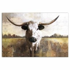 New 🛒 DDCG "Spotted Ox" Canvas Wall Art, 48"x32" ⭐