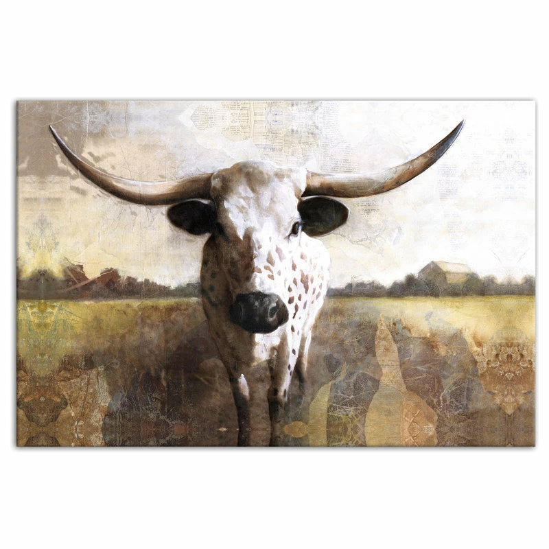 New 🛒 DDCG "Spotted Ox" Canvas Wall Art, 48"x32" ⭐