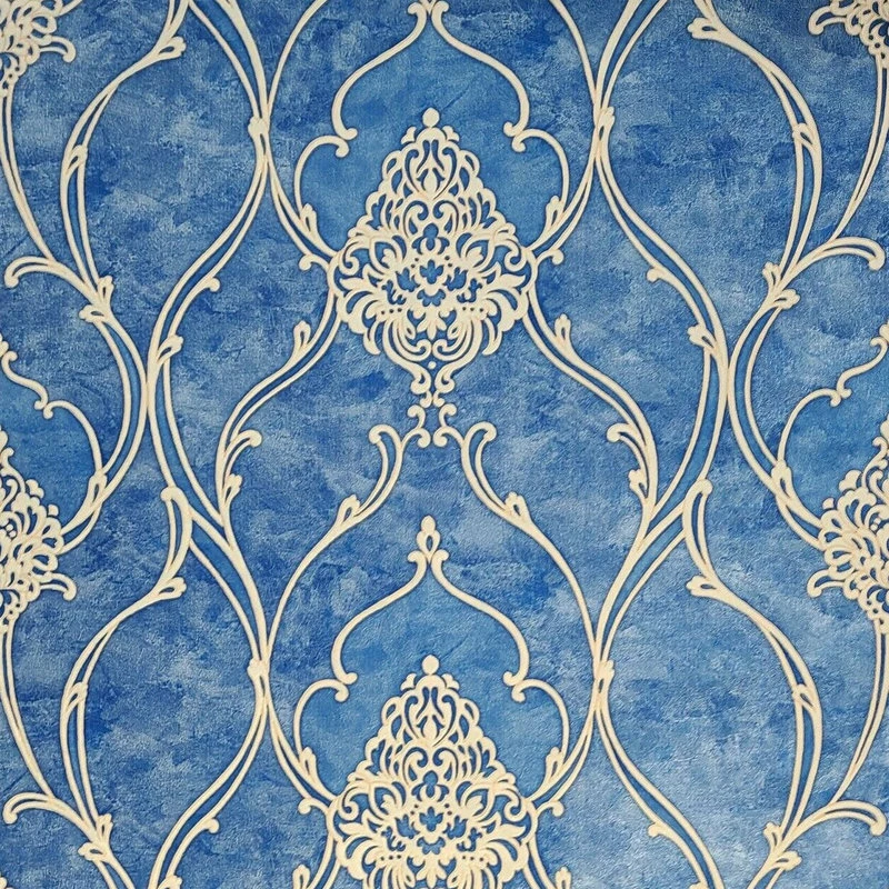 Buy π₯° Zambaiti Parati M5123 Royal Blue Beige Gold Victorian Damask Wallpaper , 42 Inc X 33 Ft Roll π