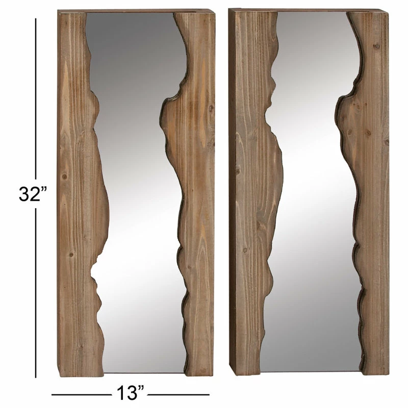 Wholesale 🔥 Brimfield & May Contemporary Brown Wood Wall Mirror 47936 ⭐ - Image 4