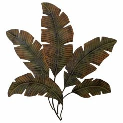 Wholesale 🔥 Brimfield & May Rustic Style Metal Palm Leaf Wall Decor With 5 Large Leaves 👏