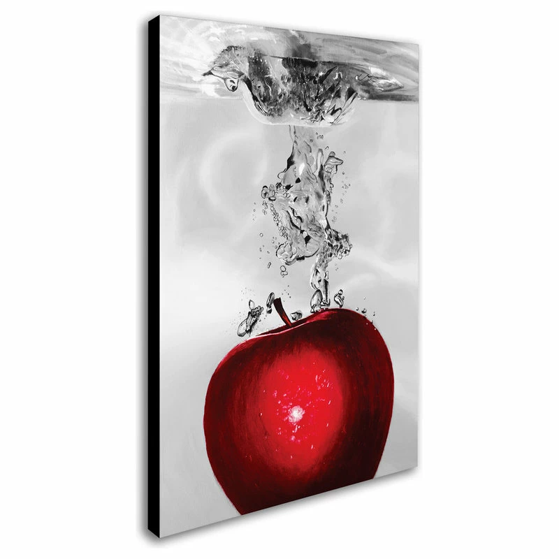 Best reviews of ๐งจ Trademark Fine Art 'Red Apple Splash' Canvas Art By Roderick Stevens ๐ - Image 2