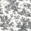 Cheapest ⌛ York Wallcoverings Black & White AT4228 Champagne Toile Wallpaper, White ✔️