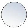 Buy 🧨 Elegant Furniture & Lighting Elegant Decor Rowan 36" Round Metal Frame Hooked Mirror In Black 😀