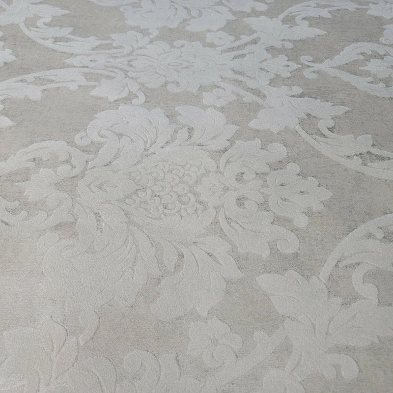 Best reviews of 🔥 Portofino Wallpaper Flocking Taupe Tan Off White Flocked Damask Velvet, 21 Inc X 33 Ft Rol ⭐ - Image 6
