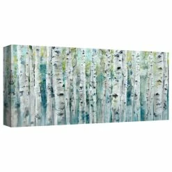 Cheapest 🛒 Fine Art Canvas Spring Birches By Studio Arts Canvas Art Print, 27"x54" 🧨
