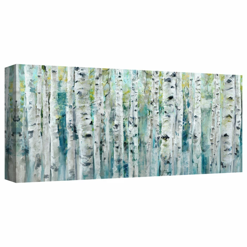 Cheapest ๐ Fine Art Canvas Spring Birches By Studio Arts Canvas Art Print, 27"x54" ๐งจ