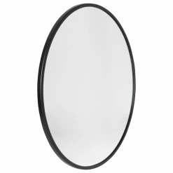 Outlet 🌟 Madeleine Home Inc. Tivoli Metal Frame Round Mirror 28", Black 🌟