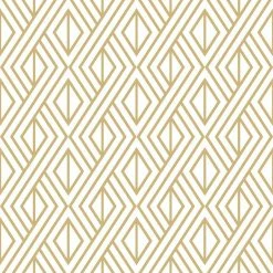Best reviews of 🎁 Wallquest NextWall Diamond Geometric Peel And Stick NW30105 Wallpaper Gold And White 😍