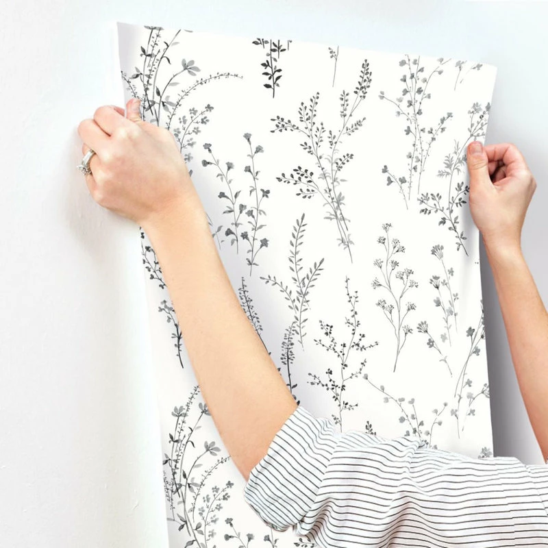 Best reviews of 😍 York Wallcoverings FH4026 Wildflower Sprigs Wallpaper Black White 🛒 - Image 4