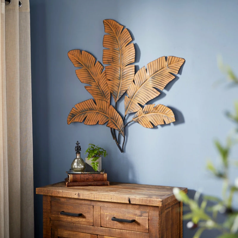 Wholesale 🔥 Brimfield & May Rustic Style Metal Palm Leaf Wall Decor With 5 Large Leaves 👏 - Image 2