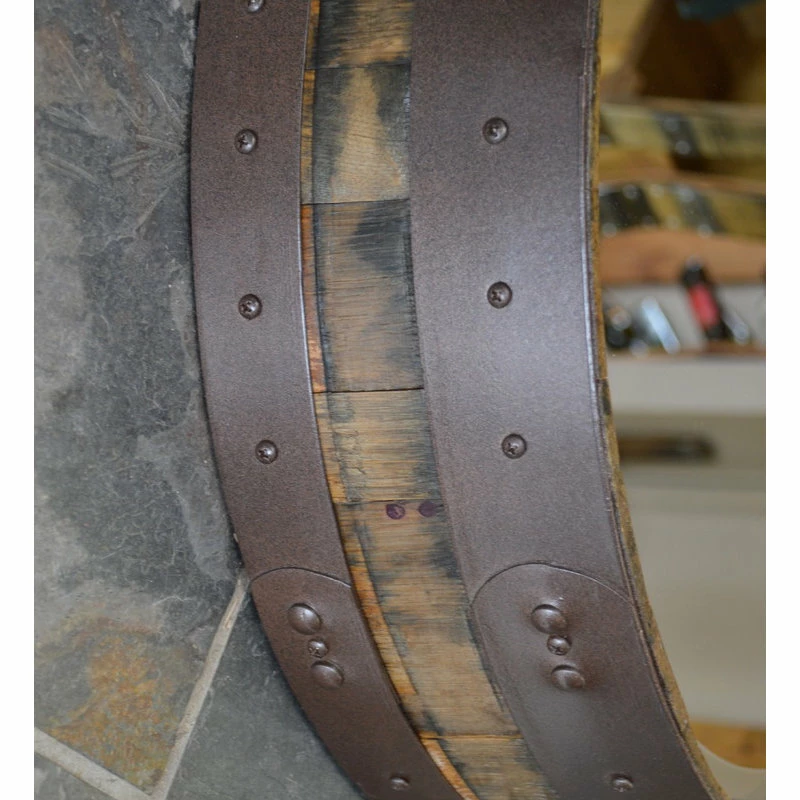 Flash Sale ๐ Alpine Wine Design Napa Valley ๐จ Hammered Copper Wine Barrel Mirror ๐ - Image 4