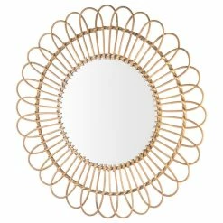 Best Pirce 🔥 American Art Decor, Inc. Woven Rattan Sunburst Accent Wall Mirror 25" ✔️