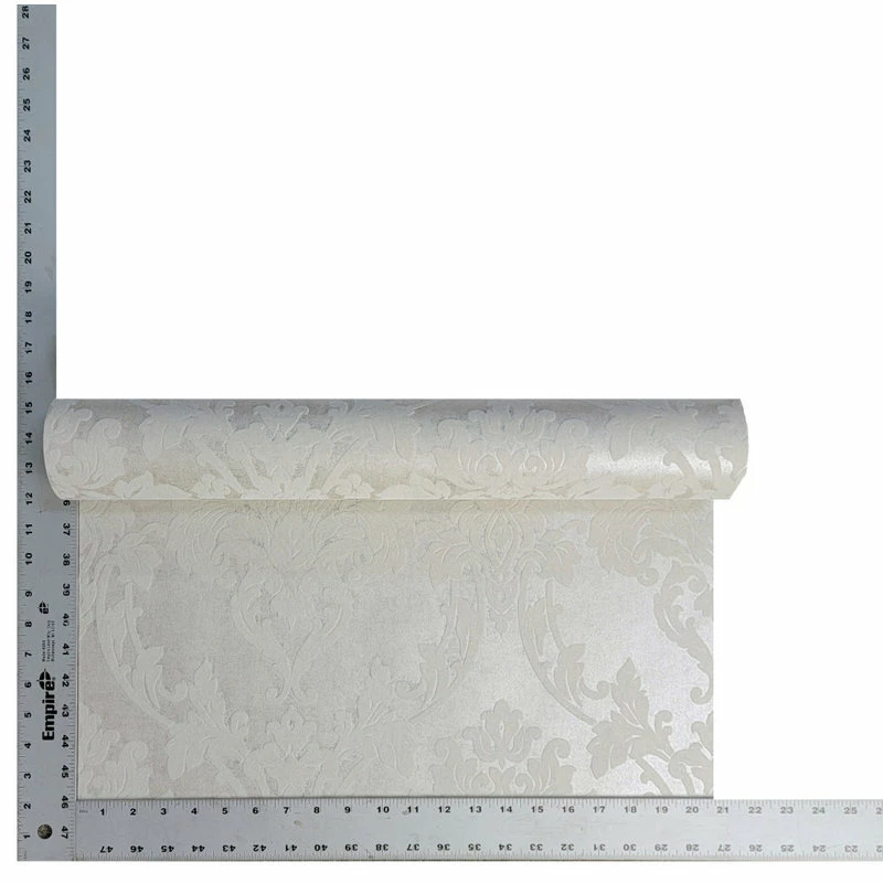 Best reviews of 🔥 Portofino Wallpaper Flocking Taupe Tan Off White Flocked Damask Velvet, 21 Inc X 33 Ft Rol ⭐ - Image 3