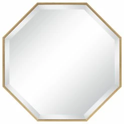 Promo 🥰 Uniek Rhodes Framed Octagon Wall Mirror, Gold 24.75x24.75 ✔️