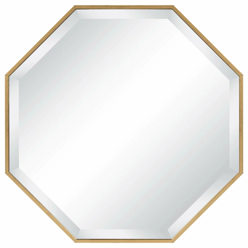 Promo 🥰 Uniek Rhodes Framed Octagon Wall Mirror, Gold 24.75x24.75 ✔️