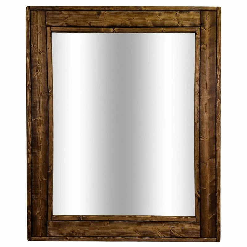 Best reviews of 🔔 Renewed Decor And Storage Herringbone Stained Vanity Mirror, Jacobean, 24"x30", Vertical 😉