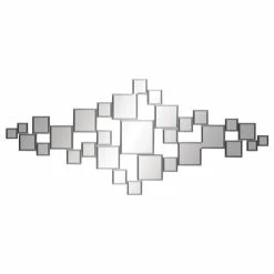 Outlet 🎉 Brimfield & May Glam Silver Glass Wall Mirror 55904 🌟