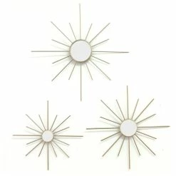 Buy 💯 Stratton Home D�cor Stratton Home Decor Set Of 3 Gold Mirror Burst Wall Decor 🤩