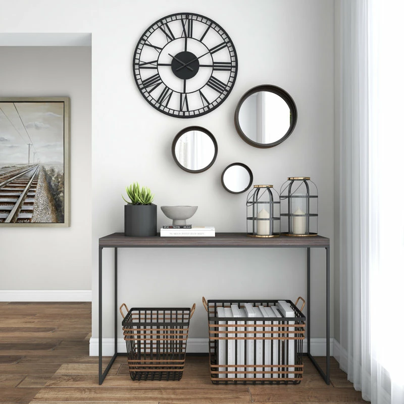 Best deal 😉 Brimfield & May Set Of 3 Dark Brown Metal Wall Mirror 53637 🛒 - Image 9